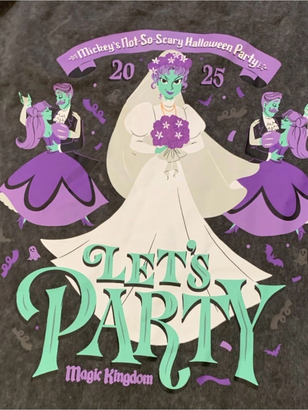 2025 Mickey’s Not So Scary Halloween Party Shirt - Women’s MD Haunted Mansion.